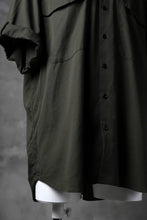 画像をギャラリービューアに読み込む, KLASICA LOOSE HALF SLEEVE SHIRT / DOUBLE VOILE CLOTH (GARMENT WASHED) (OLIVE)