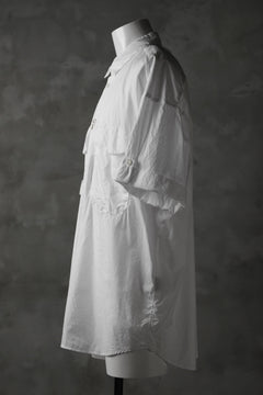 画像をギャラリービューアに読み込む, KLASICA LOOSE HALF SLEEVE SHIRT / BROAD CLOTH (GARMENT WASHED) (WHITE)
