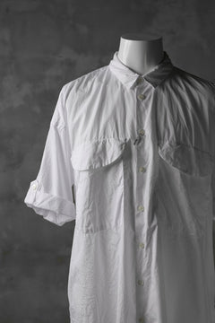 画像をギャラリービューアに読み込む, KLASICA LOOSE HALF SLEEVE SHIRT / BROAD CLOTH (GARMENT WASHED) (WHITE)