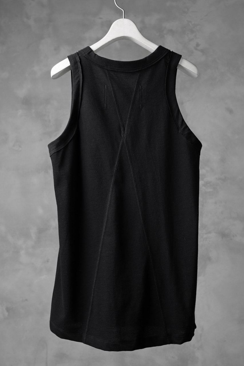 画像をギャラリービューアに読み込む, KLASICA SUD X CUT TANK TOP / DRY TWILL JERSEY (BLACK)