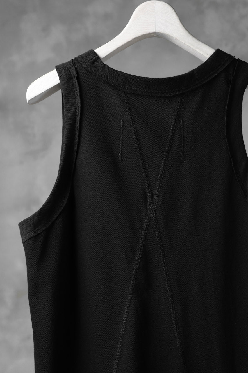 画像をギャラリービューアに読み込む, KLASICA SUD X CUT TANK TOP / DRY TWILL JERSEY (BLACK)