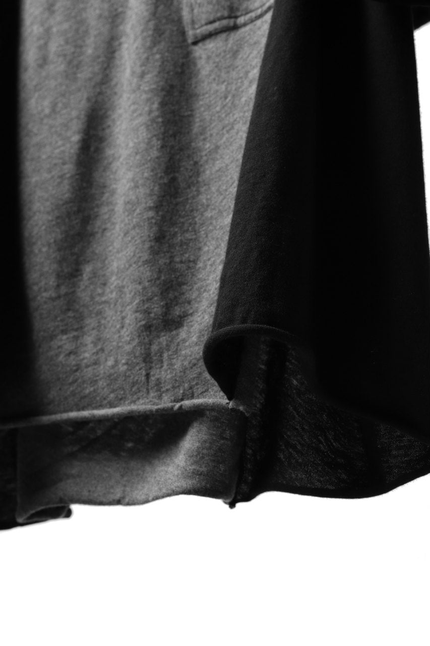 daska reversible dolman oversized tops / sumi dyed (BLACK-GREY)
