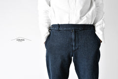 画像をギャラリービューアに読み込む, COLINA SASHIKO CURVED TROUSERS (INDIGO)
