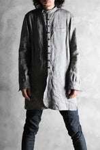 Load image into Gallery viewer, KLASICA STRIPED HERRINGBONE LINEN SHIRT / GARMENT WASHED (NAVY)