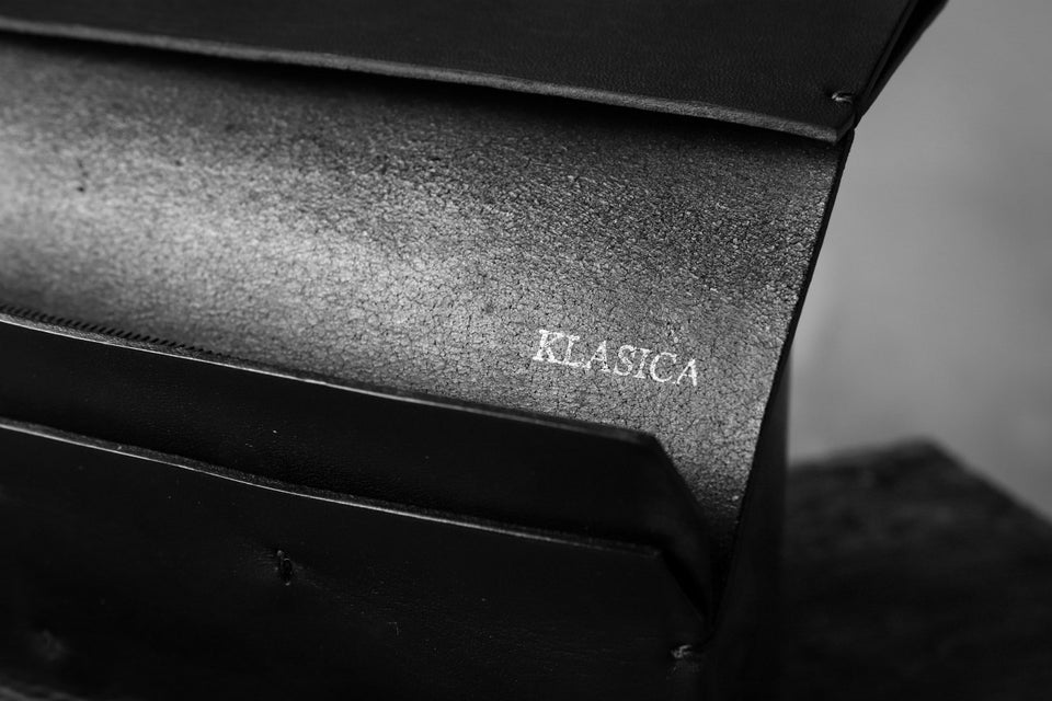 Load image into Gallery viewer, KLASICA LONG WALLET / TEMPESTI OILED COW BENDS LEATHER (BLACK)