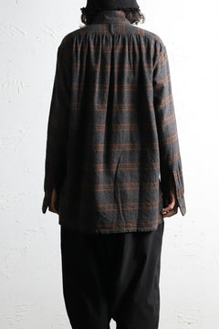 画像をギャラリービューアに読み込む, COLINA GARDENER CHECK SHIRT / SOFT FLANNEL (GREY x BROWN)