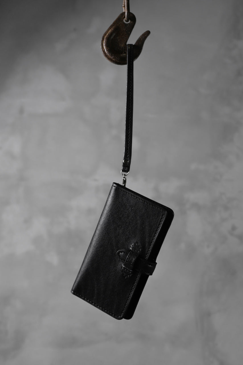 Load image into Gallery viewer, ISAMU KATAYAMA BACKLASH SMART PHONE CASE/PURSE / ITALY DOUBLE SHOULDER (BLACK)