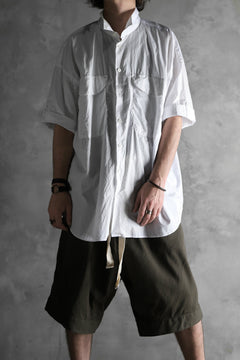 画像をギャラリービューアに読み込む, KLASICA LOOSE HALF SLEEVE SHIRT / BROAD CLOTH (GARMENT WASHED) (WHITE)