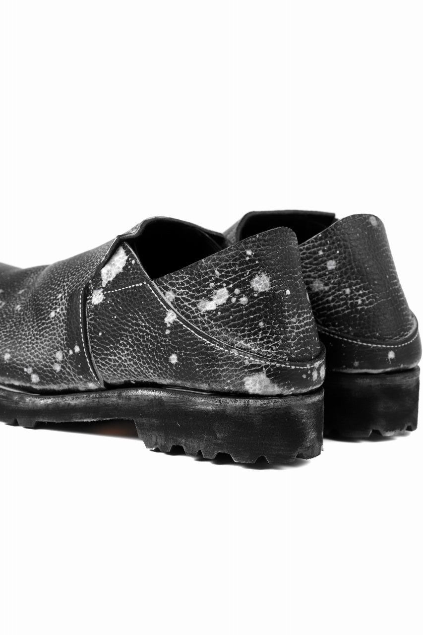 画像をギャラリービューアに読み込む, Portaille exclusive PL5 VB Slipon Shoes / Oiled Kip handpainted (BLACK)