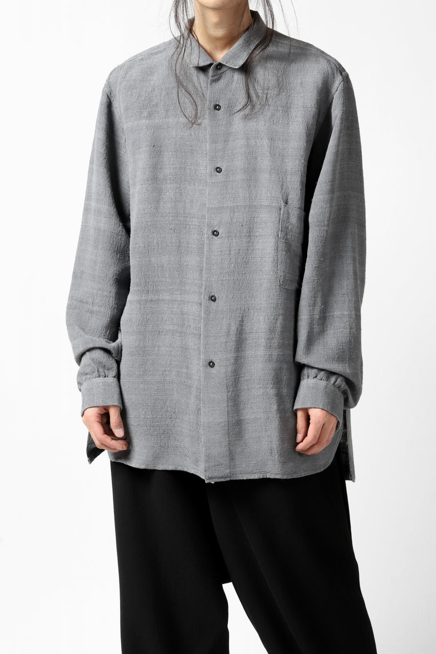 画像をギャラリービューアに読み込む, COLINA GARDENER SHIRT / SLUB SILK (SUMI DYED)