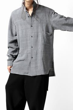 画像をギャラリービューアに読み込む, COLINA GARDENER SHIRT / SLUB SILK (SUMI DYED)