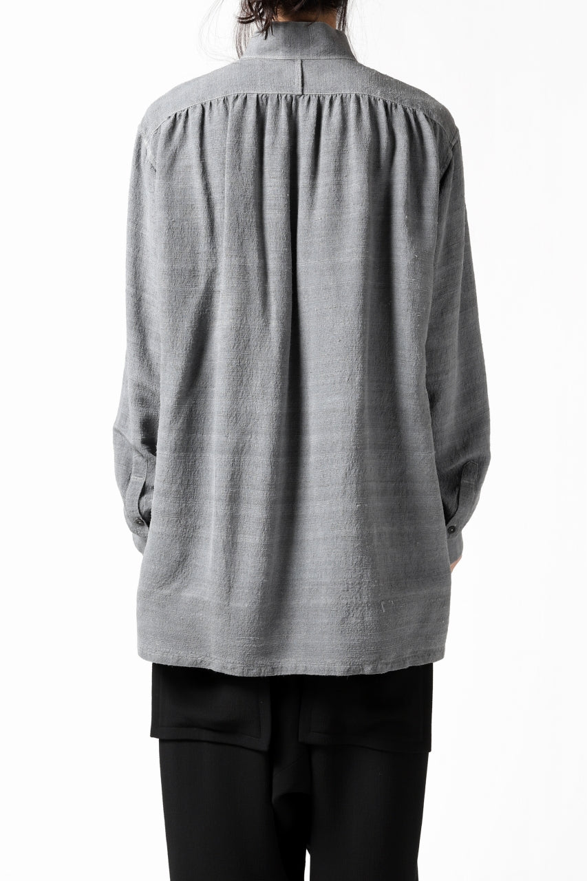画像をギャラリービューアに読み込む, COLINA GARDENER SHIRT / SLUB SILK (SUMI DYED)
