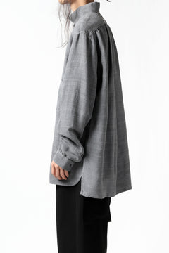 画像をギャラリービューアに読み込む, COLINA GARDENER SHIRT / SLUB SILK (SUMI DYED)