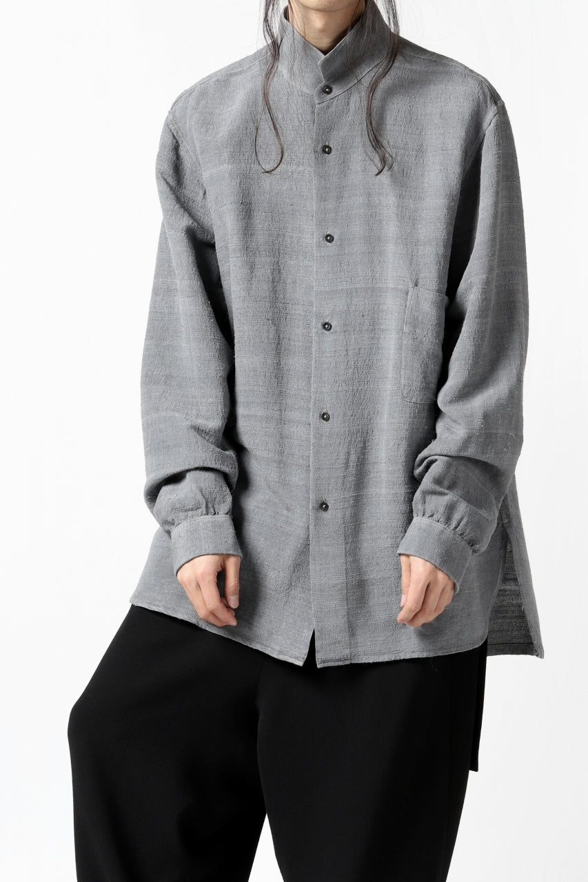 画像をギャラリービューアに読み込む, COLINA GARDENER SHIRT / SLUB SILK (SUMI DYED)