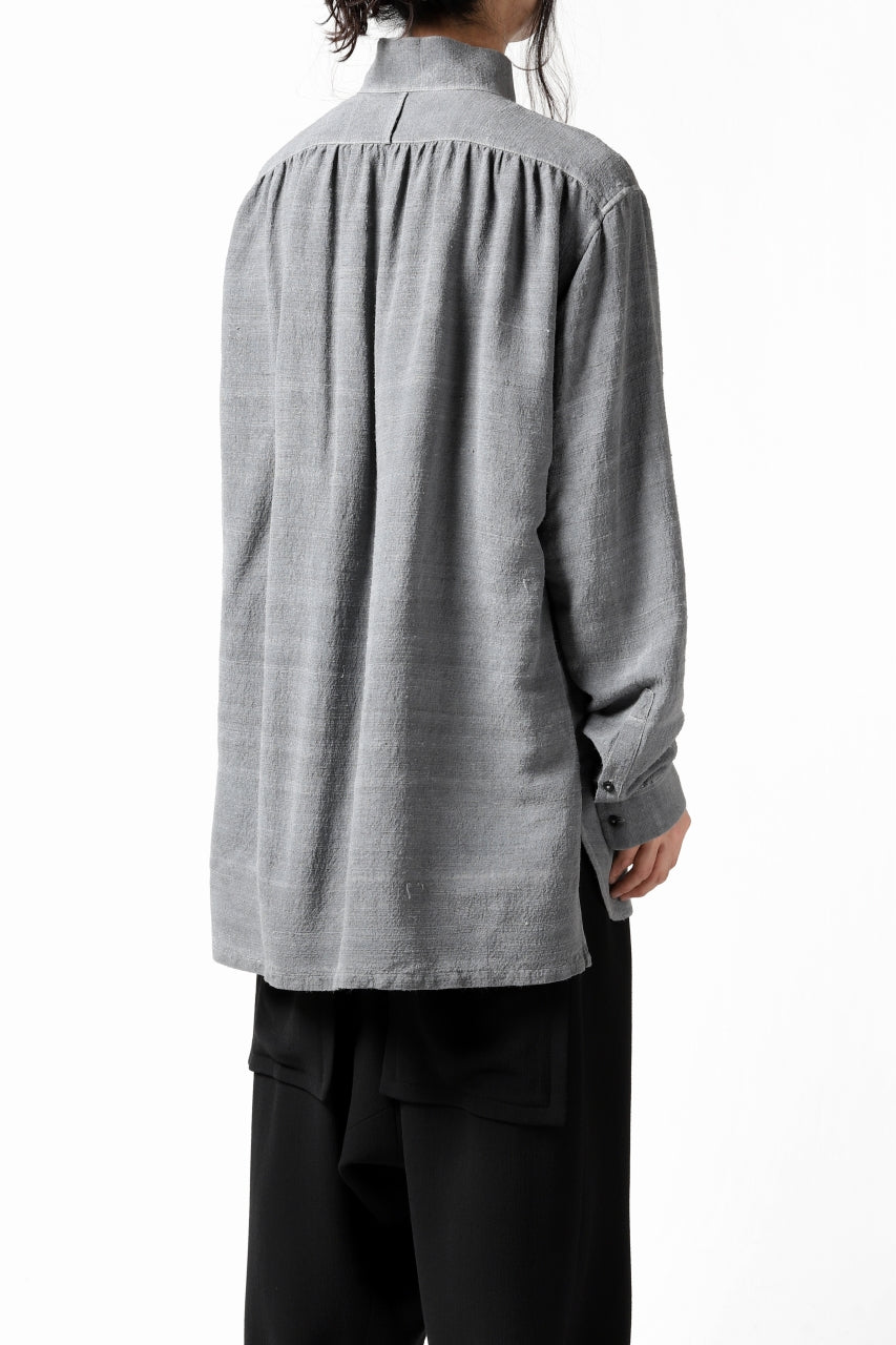 画像をギャラリービューアに読み込む, COLINA GARDENER SHIRT / SLUB SILK (SUMI DYED)