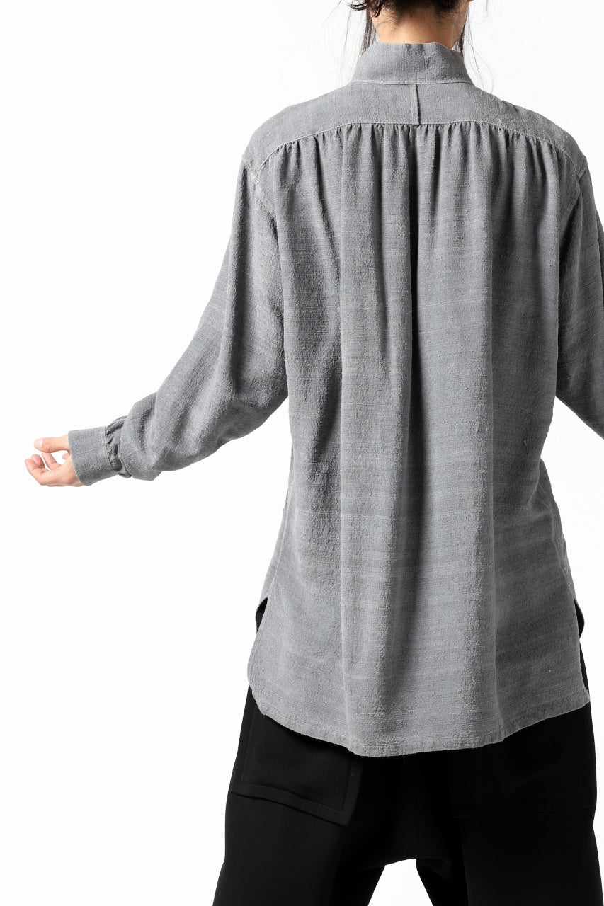 画像をギャラリービューアに読み込む, COLINA GARDENER SHIRT / SLUB SILK (SUMI DYED)