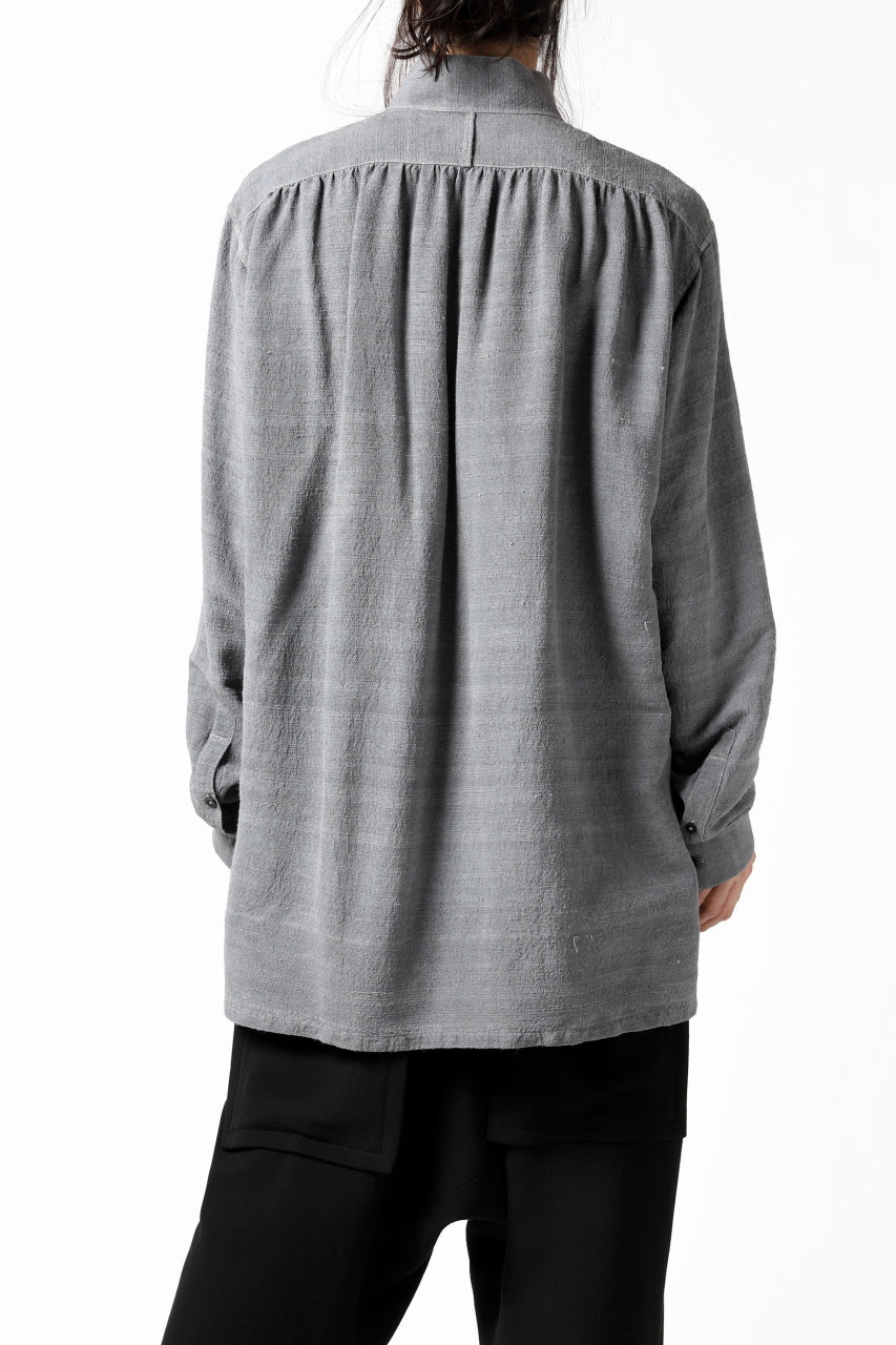 画像をギャラリービューアに読み込む, COLINA GARDENER SHIRT / SLUB SILK (SUMI DYED)