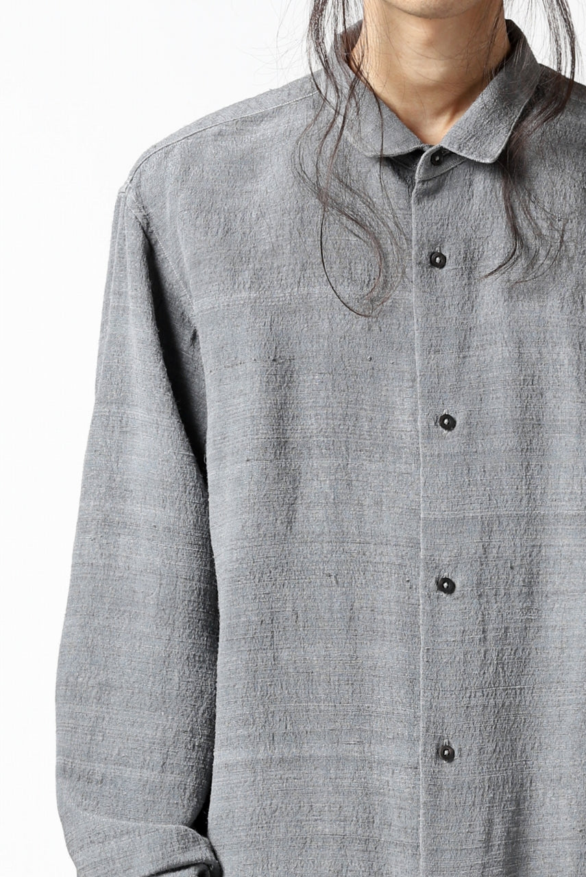 画像をギャラリービューアに読み込む, COLINA GARDENER SHIRT / SLUB SILK (SUMI DYED)