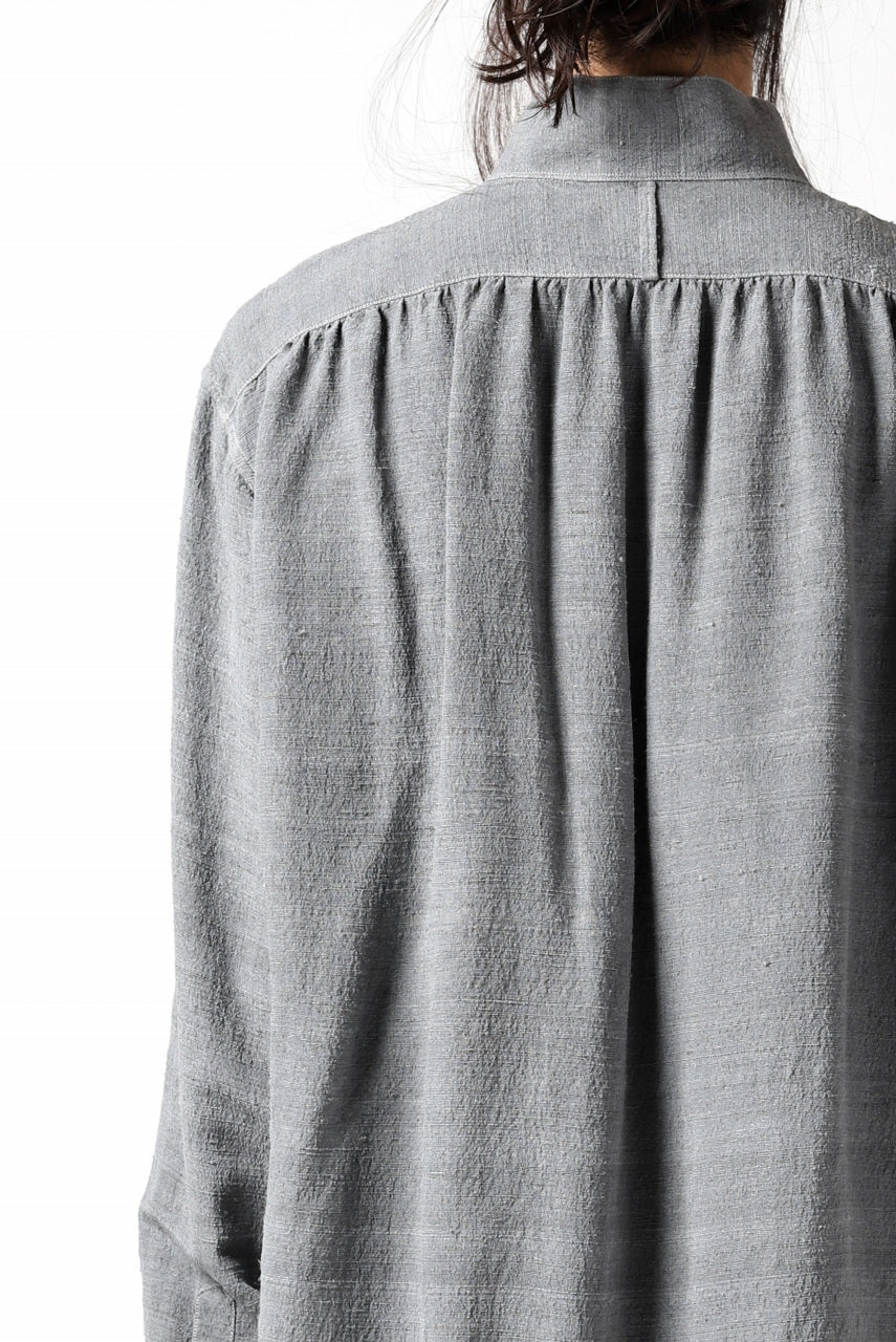 画像をギャラリービューアに読み込む, COLINA GARDENER SHIRT / SLUB SILK (SUMI DYED)