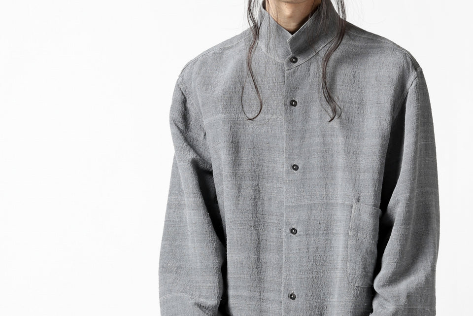 画像をギャラリービューアに読み込む, COLINA GARDENER SHIRT / SLUB SILK (SUMI DYED)