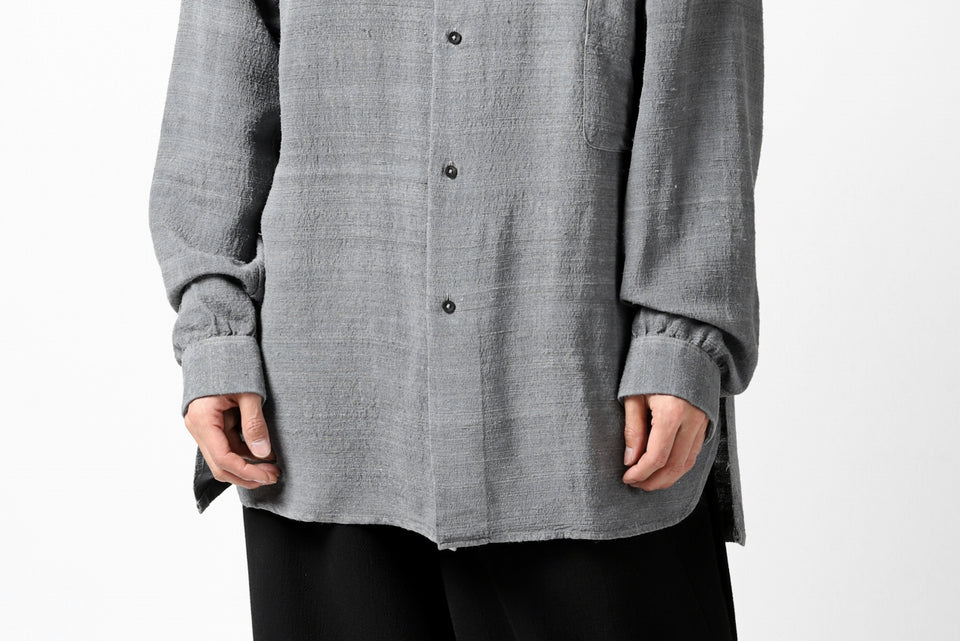 画像をギャラリービューアに読み込む, COLINA GARDENER SHIRT / SLUB SILK (SUMI DYED)