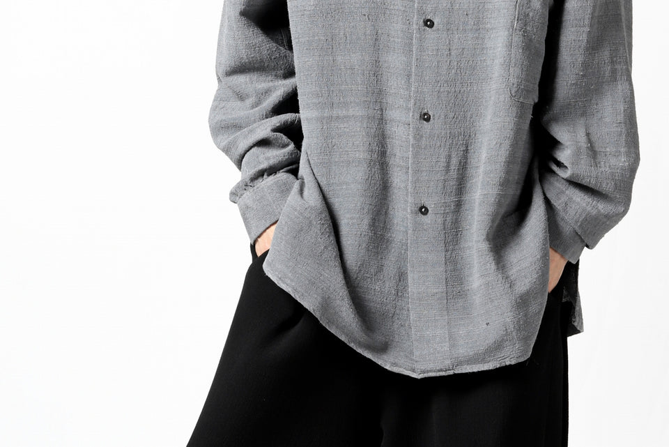 画像をギャラリービューアに読み込む, COLINA GARDENER SHIRT / SLUB SILK (SUMI DYED)