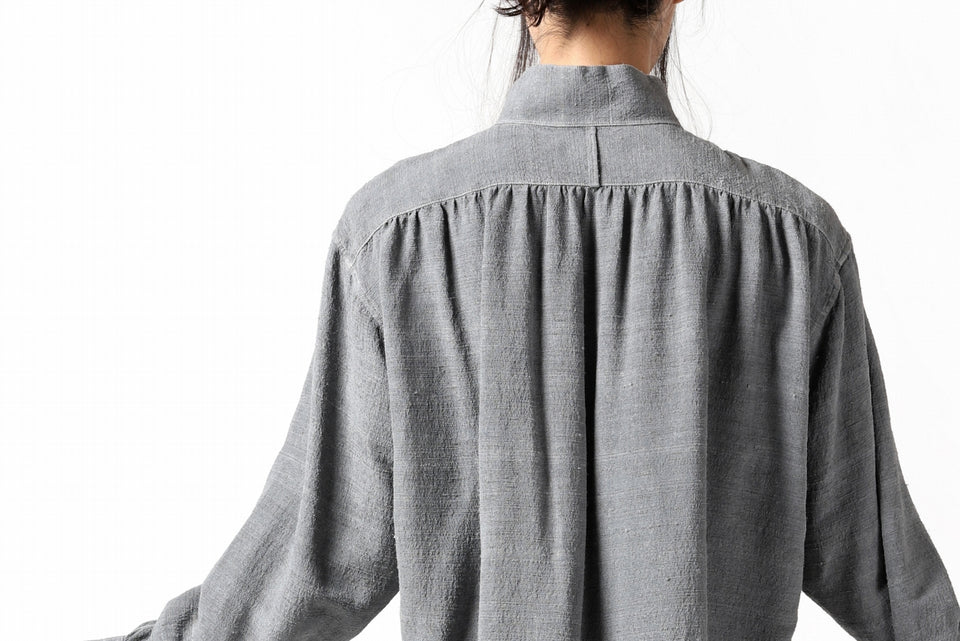 画像をギャラリービューアに読み込む, COLINA GARDENER SHIRT / SLUB SILK (SUMI DYED)