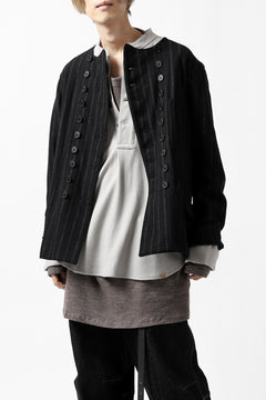 画像をギャラリービューアに読み込む, COLINA BANDED COLLAR PULLOVER SHIRT / SUPER 140s WASHABLE WOOL (GREIGE)