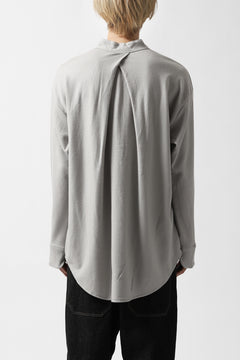 画像をギャラリービューアに読み込む, COLINA BANDED COLLAR PULLOVER SHIRT / SUPER 140s WASHABLE WOOL (GREIGE)