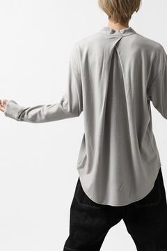 画像をギャラリービューアに読み込む, COLINA BANDED COLLAR PULLOVER SHIRT / SUPER 140s WASHABLE WOOL (GREIGE)