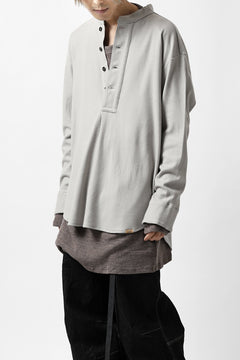 画像をギャラリービューアに読み込む, COLINA BANDED COLLAR PULLOVER SHIRT / SUPER 140s WASHABLE WOOL (GREIGE)