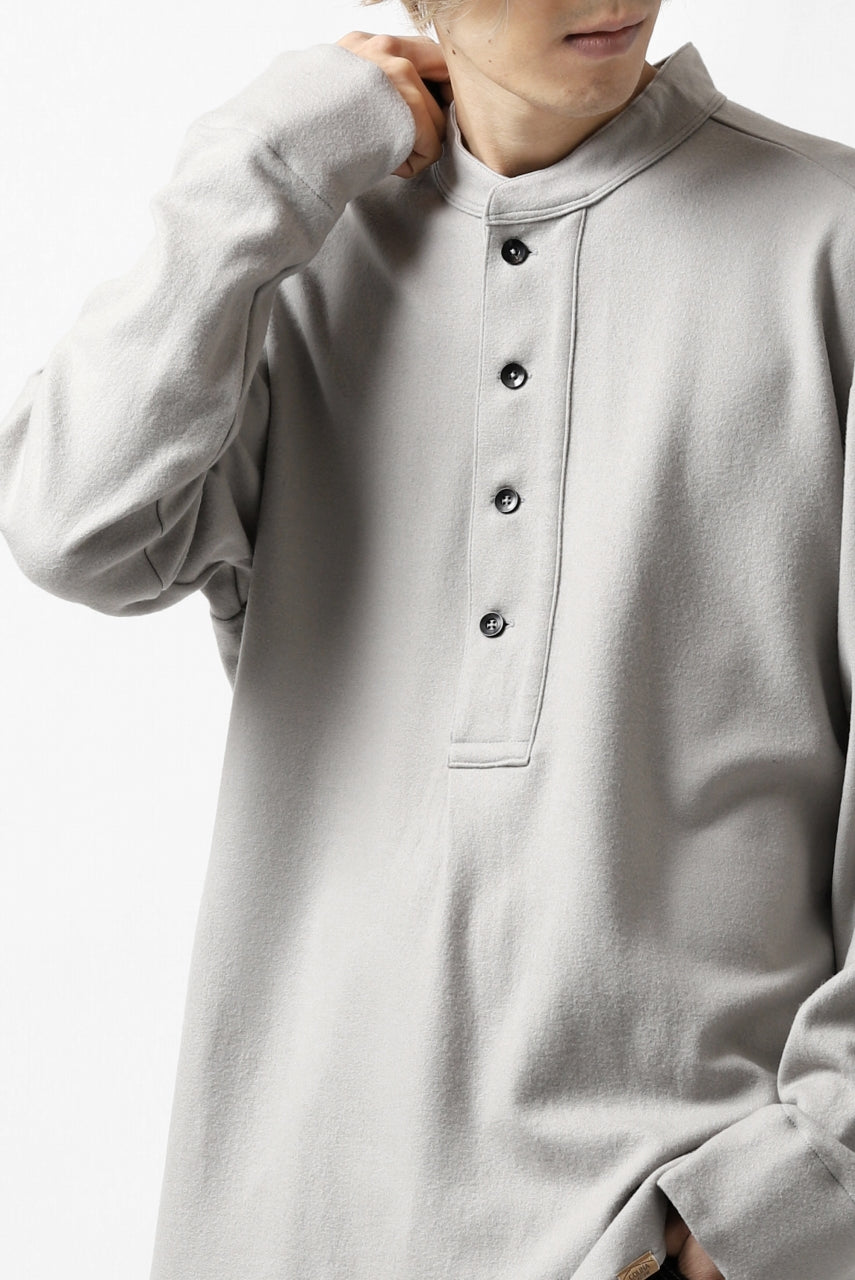 画像をギャラリービューアに読み込む, COLINA BANDED COLLAR PULLOVER SHIRT / SUPER 140s WASHABLE WOOL (GREIGE)