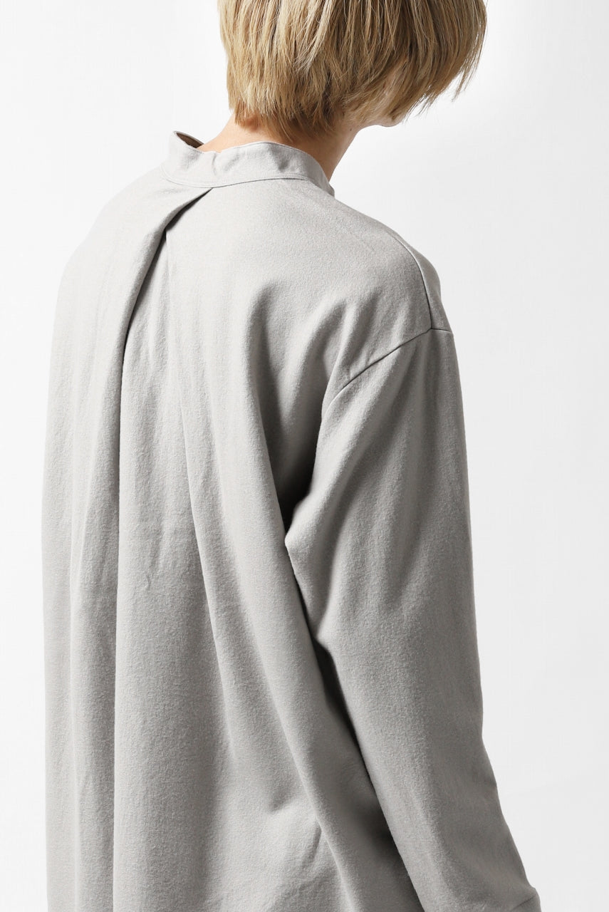 画像をギャラリービューアに読み込む, COLINA BANDED COLLAR PULLOVER SHIRT / SUPER 140s WASHABLE WOOL (GREIGE)