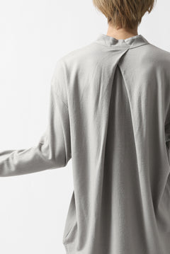 画像をギャラリービューアに読み込む, COLINA BANDED COLLAR PULLOVER SHIRT / SUPER 140s WASHABLE WOOL (GREIGE)