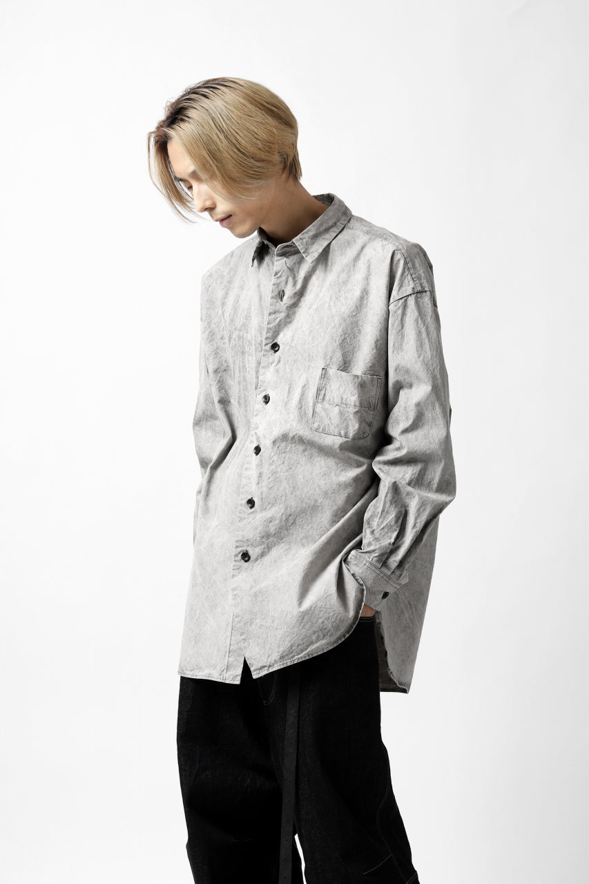 画像をギャラリービューアに読み込む, COLINA BIG MINIMAL SHIRT / ORGANIC SUPIMA COTTON BROX (STONE)
