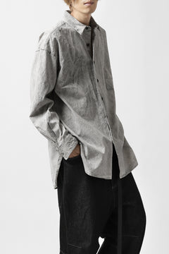 画像をギャラリービューアに読み込む, COLINA BIG MINIMAL SHIRT / ORGANIC SUPIMA COTTON BROX (STONE)