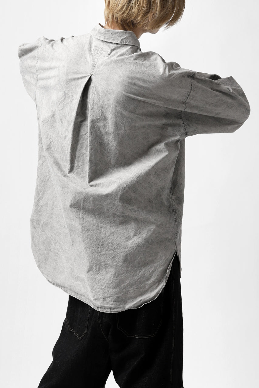 画像をギャラリービューアに読み込む, COLINA BIG MINIMAL SHIRT / ORGANIC SUPIMA COTTON BROX (STONE)