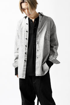 画像をギャラリービューアに読み込む, COLINA BIG MINIMAL SHIRT / ORGANIC SUPIMA COTTON BROX (STONE)