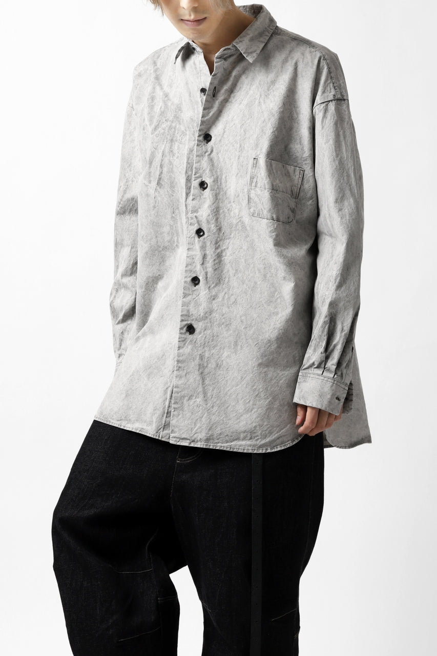 画像をギャラリービューアに読み込む, COLINA BIG MINIMAL SHIRT / ORGANIC SUPIMA COTTON BROX (STONE)