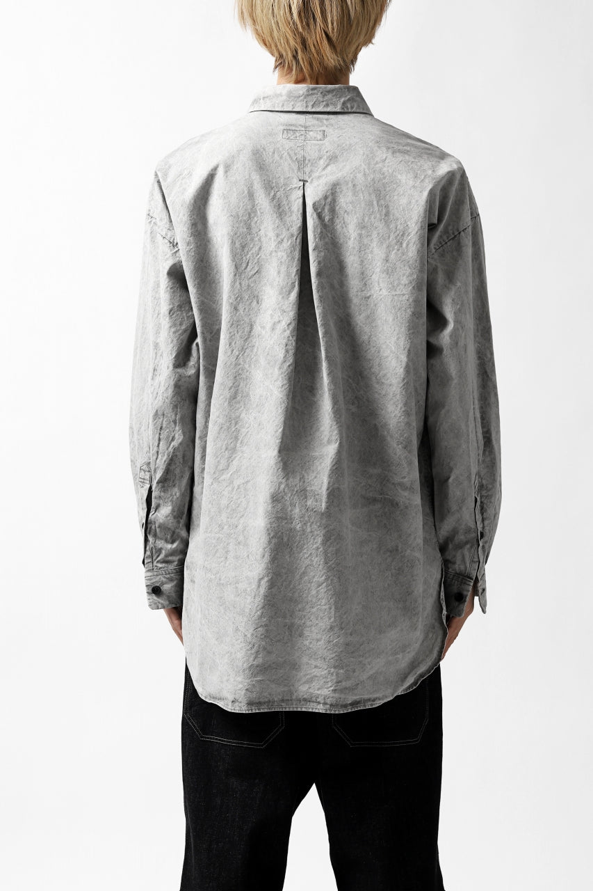画像をギャラリービューアに読み込む, COLINA BIG MINIMAL SHIRT / ORGANIC SUPIMA COTTON BROX (STONE)