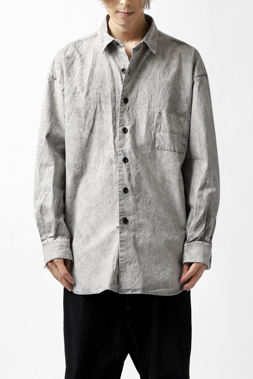 画像をギャラリービューアに読み込む, COLINA BIG MINIMAL SHIRT / ORGANIC SUPIMA COTTON BROX (STONE)