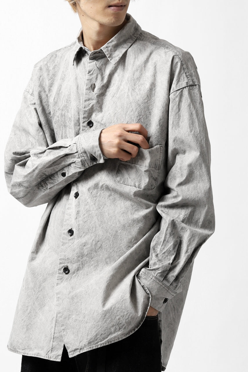 画像をギャラリービューアに読み込む, COLINA BIG MINIMAL SHIRT / ORGANIC SUPIMA COTTON BROX (STONE)
