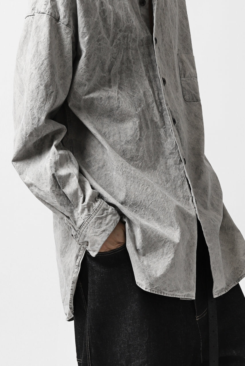 画像をギャラリービューアに読み込む, COLINA BIG MINIMAL SHIRT / ORGANIC SUPIMA COTTON BROX (STONE)