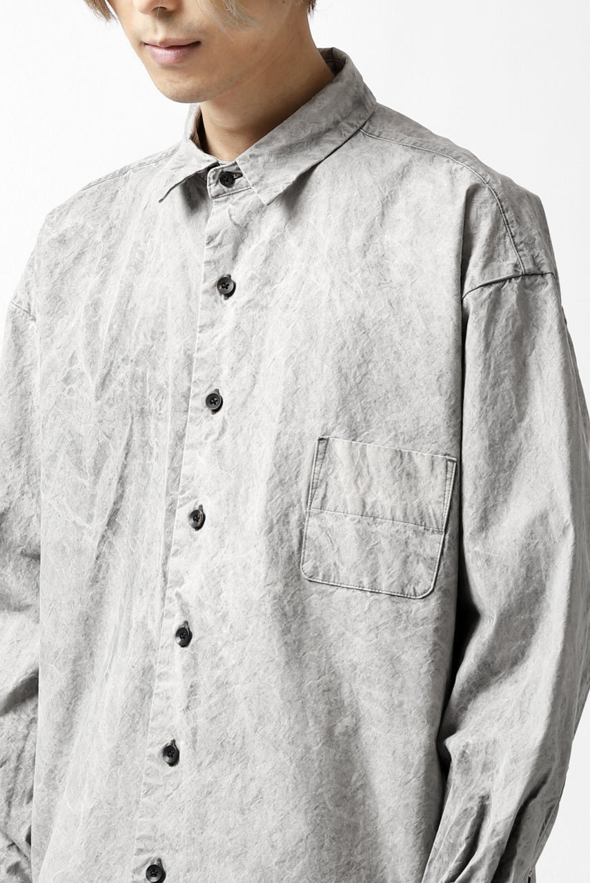 画像をギャラリービューアに読み込む, COLINA BIG MINIMAL SHIRT / ORGANIC SUPIMA COTTON BROX (STONE)