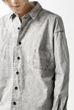 画像をギャラリービューアに読み込む, COLINA BIG MINIMAL SHIRT / ORGANIC SUPIMA COTTON BROX (STONE)