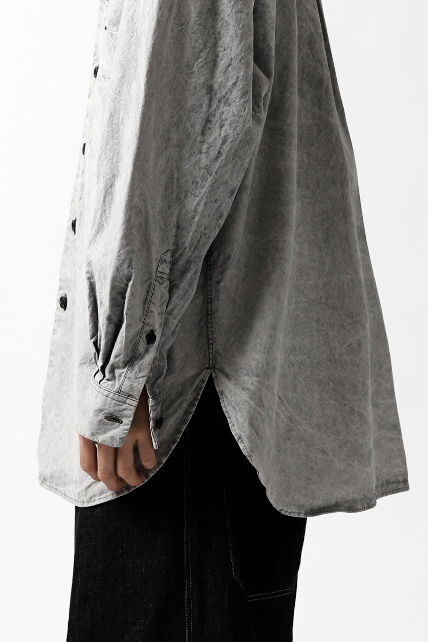 画像をギャラリービューアに読み込む, COLINA BIG MINIMAL SHIRT / ORGANIC SUPIMA COTTON BROX (STONE)