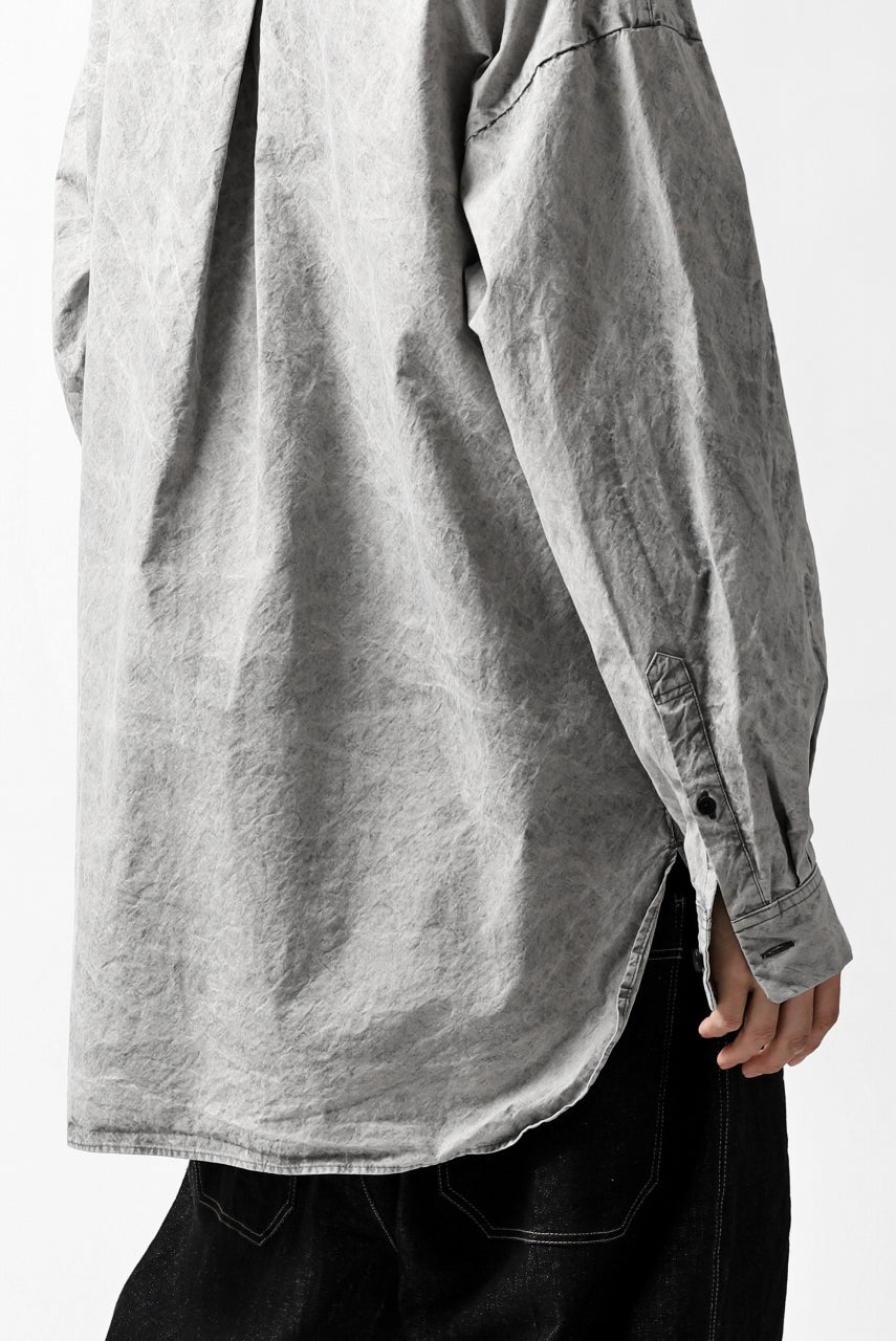 画像をギャラリービューアに読み込む, COLINA BIG MINIMAL SHIRT / ORGANIC SUPIMA COTTON BROX (STONE)