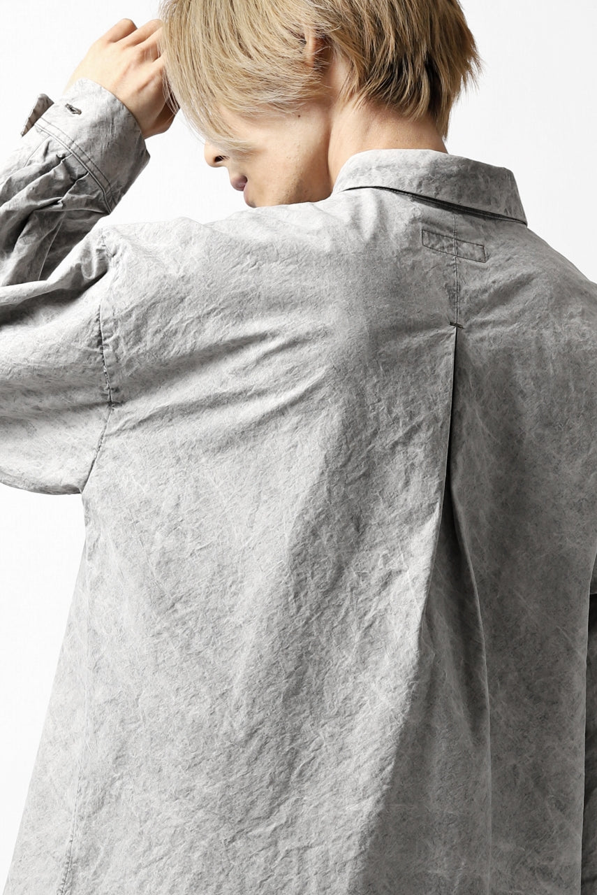 画像をギャラリービューアに読み込む, COLINA BIG MINIMAL SHIRT / ORGANIC SUPIMA COTTON BROX (STONE)