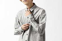 画像をギャラリービューアに読み込む, COLINA BIG MINIMAL SHIRT / ORGANIC SUPIMA COTTON BROX (STONE)