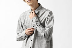 画像をギャラリービューアに読み込む, COLINA BIG MINIMAL SHIRT / ORGANIC SUPIMA COTTON BROX (STONE)